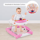 INFANS Baby Walker, 5 in 1 Behind Walker Learning Seated Rocker Bouncer with Removable Music Tray, Adjustable Height