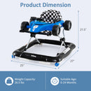 INFANS 4 in 1 Baby Walker, Foldable Toddler Activity Center with Adjustable Height, Removable Toy Tray, Push Walker
