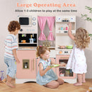 OLAKIDS Kids Kitchen Playset Cooking Toy Kitchen Set with Coffee Machine Stove Removable Sink Microwave Storage Cabinet