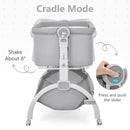 INFANS 3 in 1 Baby Bassinet, Bedside Sleeping, Rocking Cradle, Easy Folding Portable Safer Co-Sleeping Crib with Storage Basket