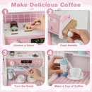 OLAKIDS Kids Kitchen Playset, Toddler Wooden Kitchen Pretend Cooking Toy Set with Coffee Maker