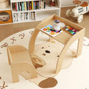 OLAKIDS Kids Table and Chair Set, Wooden Activity Table for Toddlers