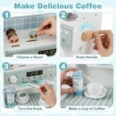 OLAKIDS Kids Kitchen Playset, Toddler Wooden Kitchen Pretend Cooking Toy Set with Coffee Maker