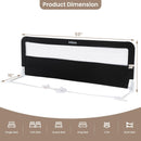 INFANS Bed Rail for Toddlers, 59" Foldable Safety Baby Crib Rail Fit for Kids Twin, Extra Long Swing Down Bed Guardrail for Convertible Crib, Queen, Full, King Mattress Side Guard