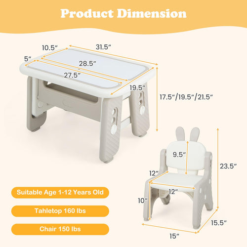 OLAKIDS Kids Table and Chair Set, Activity Table