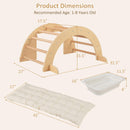 OLAKIDS Wooden Arch Climber Rocker with Soft Cushion for Toddlers