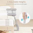 INFANS Baby Bedside Bassinet, Over-Bed Baby Bassinet with Adjustable Height, Safe Close Sleeping, Storage