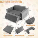OLAKIDS Mondular Kids Play Couch, 8PCS Toddler Sectional Sofa Building Fort