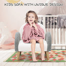 OLAKIDS Kids Sofa, Toddler Armchair with Solid Wooden Frame Anti-Tipping Design Plush Fabric