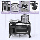 INFANS 4 in 1 Pack and Play, Portable Baby Kid Infant, Travel Playard with Bassinet, Mattress, Diaper Changer