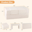 INFANS Modular Kids Play Couch, Toddler Sectional Fort Building Sofa