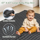 INFANS Foldable Baby Playpen with Mat, Large Baby Play Yard for Infant with 50 Ocean Balls, Fence Toddler Activity Center