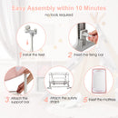INFANS 3 in 1 Baby Bassinets, Bedside Sleeping for Newborn, Folding Crib with Mattress, Easy to Assemble Cradle