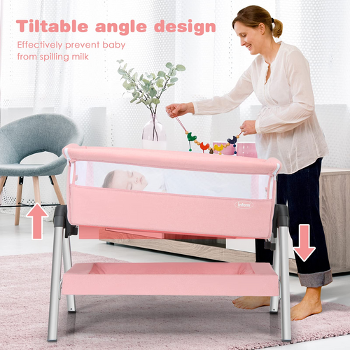 Baby Bassinet Bedside Sleeper with Spine Protecting Support INFANS