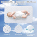 INFANS 3-in-1 Baby Bassinet, Bedside Sleeper with Comfy Mattress, Wheels, 6-Height Adjustable, Storage Basket
