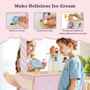 OLAKIDS Ice Cream Cart Grocery Store Marketplace Toy for Ages 3+