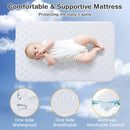 INFANS 3-in-1 Baby Bassinet, Bedside Sleeper with Comfy Mattress, Wheels, 6-Height Adjustable, Storage Basket