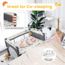 INFANS 5 in 1 Portable Playard, Larger Size Baby Bassinet Bedside Sleeper, Diaper Changer, Foldable Bedside Crib