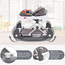 INFANS Baby Walker, 5 in 1 Behind Walker Learning Seated Rocker Bouncer with Removable Music Tray, Adjustable Height