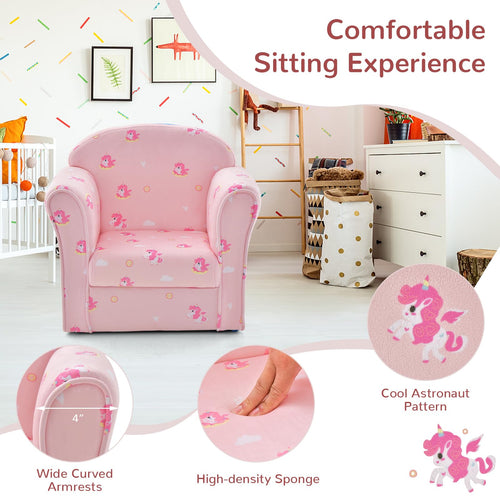 OLAKIDS Kids Sofa, Toddler Armchair Chair with Sturdy Wood Construction, Upholstered Children Armrest Couch