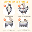 INFANS 5 in 1 Portable Playard, Larger Size Baby Bassinet Bedside Sleeper, Diaper Changer, Foldable Bedside Crib