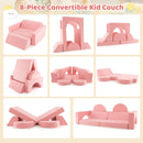 OLAKIDS Mondular Kids Play Couch, 8PCS Toddler Sectional Sofa Building Fort