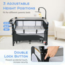 INFANS 5 in 1 Portable Playard, Larger Size Baby Bassinet Bedside Sleeper, Diaper Changer, Foldable Bedside Crib