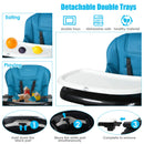 INFANS 4 in 1 High Chair–Booster Seat, Convertible Highchair, Installation-Free,Simple Fold for Baby, Infant& Toddler