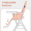 INFANS Baby High Chair, Quick Folding Portable Highchair for Babies and Toddlers with Adjustable Footrest Removable Dishwasher Tray PU Seat