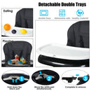 INFANS 4 in 1 High Chair–Booster Seat, Convertible Highchair, Installation-Free,Simple Fold for Baby, Infant& Toddler