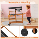 OLAKIDS Mud Kitchen for Kids Outdoor, Wooden Toddler Play Kitchen