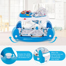 INFANS Baby Walker, 5 in 1 Behind Walker Learning Seated Rocker Bouncer with Removable Music Tray, Adjustable Height