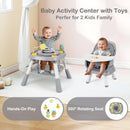 INFANS 9 in 1 High Chair, Convertible Baby Highchair, Table and Chair Set Building Block Infant Dining Booster Seat