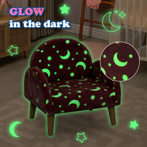 OLAKIDS Kids Sofa with Glow in The Dark, Toddler Armchair Couch