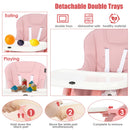 INFANS 4 in 1 High Chair–Booster Seat, Convertible Highchair, Installation-Free,Simple Fold for Baby, Infant& Toddler