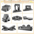 OLAKIDS Mondular Kids Play Couch, 8PCS Toddler Sectional Sofa Building Fort