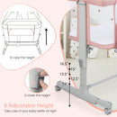 INFANS 3 in 1 Baby Bassinets, Bedside Sleeping for Newborn, Folding Crib with Mattress, Easy to Assemble Cradle