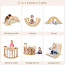 OLAKIDS Wooden Arch Climber Rocker with Soft Cushion for Toddlers