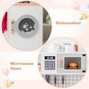 OLAKIDS Kids Kitchen Playset, Toddler Wooden Kitchen Pretend Cooking Toy Set with Coffee Maker