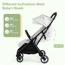 INFANS Lightweight Baby Stroller, One-Hand Gravity Fold, Compact Travel Stroller for Airplane