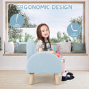 OLAKIDS Kids Sofa, Toddler Armchair with Solid Wooden Frame Anti-Tipping Design Plush Fabric