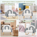 OLAKIDS Kids Sofa, Toddler Rocking Chair with Solid Wooden Frame, Anti-Tipping Design, Plush Fabric, Children Armchair OLAKIDS