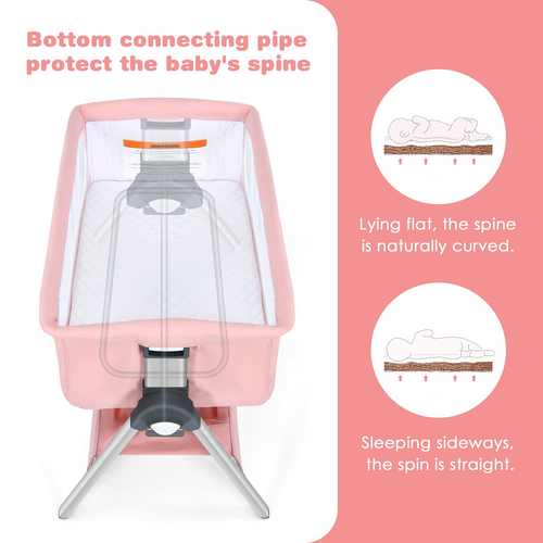 Baby Bassinet Bedside Sleeper with Spine Protecting Support INFANS