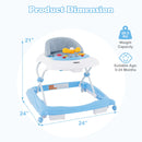 INFANS Foldable Baby Walker, 3 in 1 Toddler Walker Leaning-Seated Walk-Behind with Washable Seat Cushion