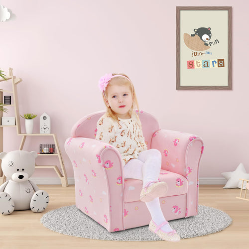OLAKIDS Kids Sofa, Toddler Armchair Chair with Sturdy Wood Construction, Upholstered Children Armrest Couch