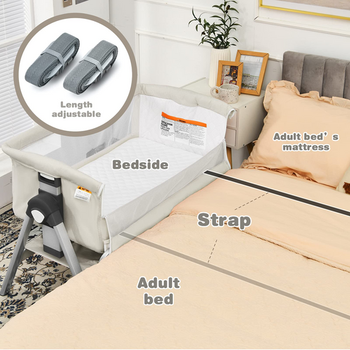 Baby Bassinet Bedside Sleeper with Spine Protecting Support INFANS