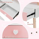 OLAKIDS Kids Vanity Set, 2 in 1 Wooden Princess Makeup Table and Chair with Mirror OLAKIDS