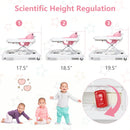 INFANS Foldable Baby Walker, 3 in 1 Toddler Walker Learning-Seated Walk-Behind for Boys and Girls