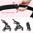 INFANS 2 in 1 Baby Stroller, High Landscape Infant Stroller & Reversible Bassinet Pram, Foldable Pushchair
