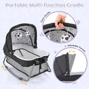 INFANS 4 in 1 Pack and Play, Portable Baby Kid Infant, Travel Playard with Bassinet, Mattress, Diaper Changer